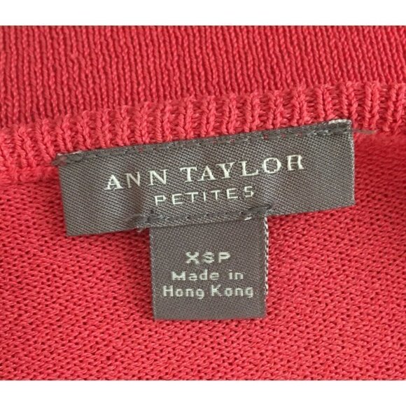 Ann Taylor Petites Salmon Button Up Blouse Sweater Size XSP - Picture 6 of 6